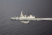 Eurofighter Typhoon exercise with Type 45 Destroyer