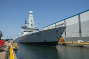 HMS Daring enters newly commisioned dock 14